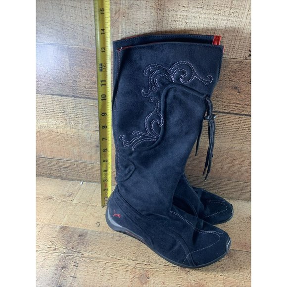 Womens PUMA Mid Calf Sneaker/ Boot Size 5.5 Black - Picture 7 of 10